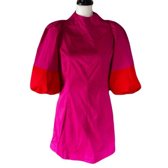 Banana Republic x Harbison Pink and Red Mini Dress - Picture 1 of 8